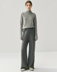 Silk-Cashmere Long Sleeve Turtleneck Sweater