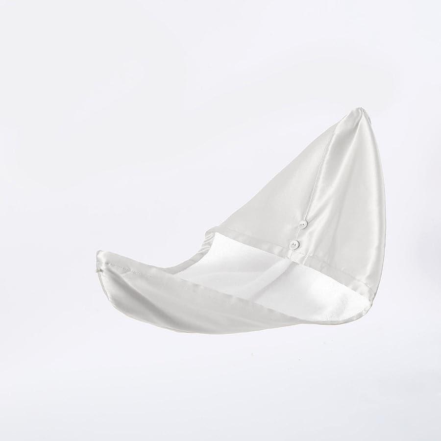 Silk Double-Sided Wear Hair-Drying Cap Grey