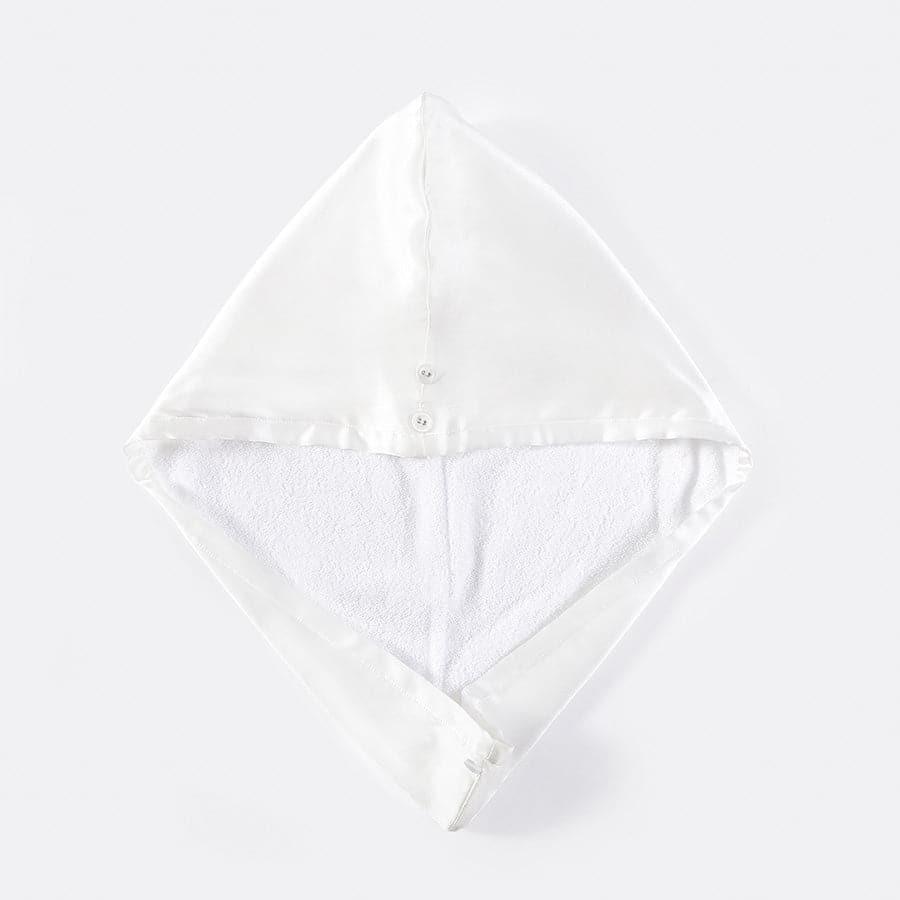 Silk Double-Sided Wear Hair-Drying Cap Ivory
