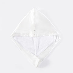 Silk Double-Sided Wear Hair-Drying Cap Ivory