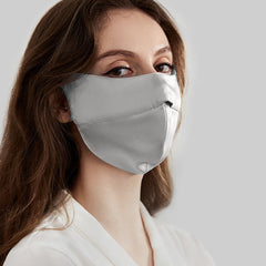100% Silk Eye Corner Protect Mask Sunscreen Grey