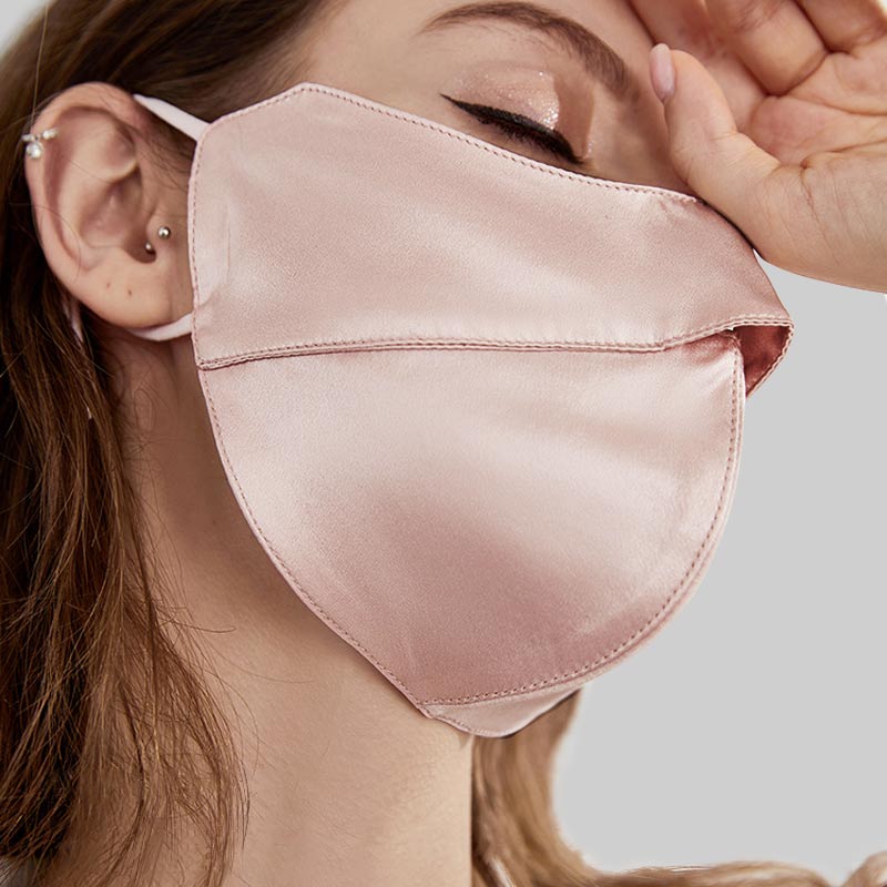 100% Silk Eye Corner Protect Mask Sunscreen Pink
