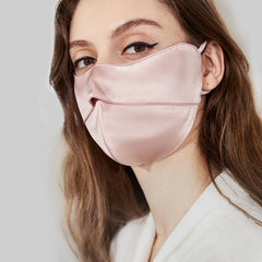 100% Silk Eye Corner Protect Mask Sunscreen Pink