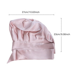 Silk Hair Bonnet for Sleeping Rose Pink
