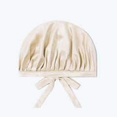 Silk Hair Care Sleep Cap With Bow Knot Gold