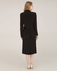 40 Momme Silk Shawl Collar Blazer Black