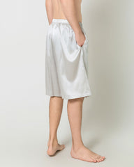 Silk Men Knee Elastic Waist Satin Underwear