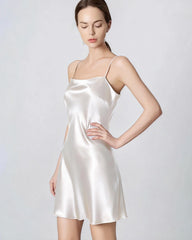 Silk Black Mini Cami Dress