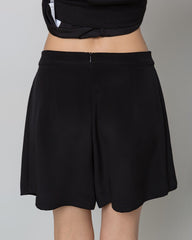 40 Momme Mini Wrap Silk Skirts Black