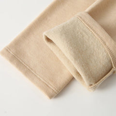 Silk Thermal Mock-Neck Top Beige