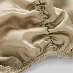 Silk Vintage Bow Knot Sleep Cap Champagne