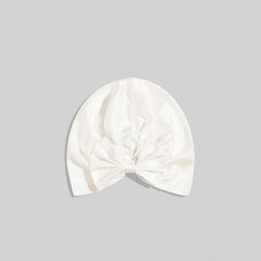 Silk Vintage Bow Knot Sleep Cap Ivory