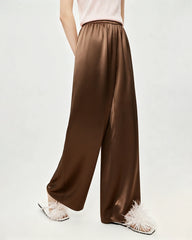 Silky Triacetate Wide Leg Pants