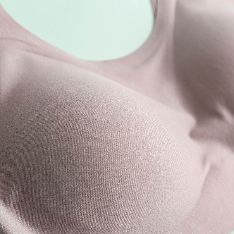Skin-Friendly Wireless Silk Bra Grey