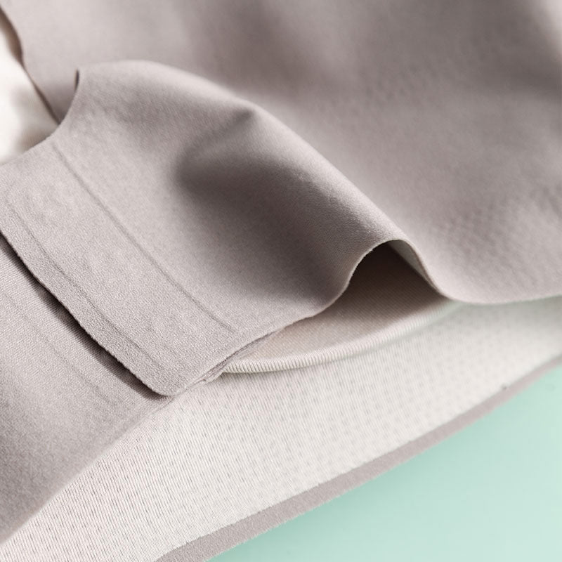 Skin-Friendly Wireless Silk Bra Grey