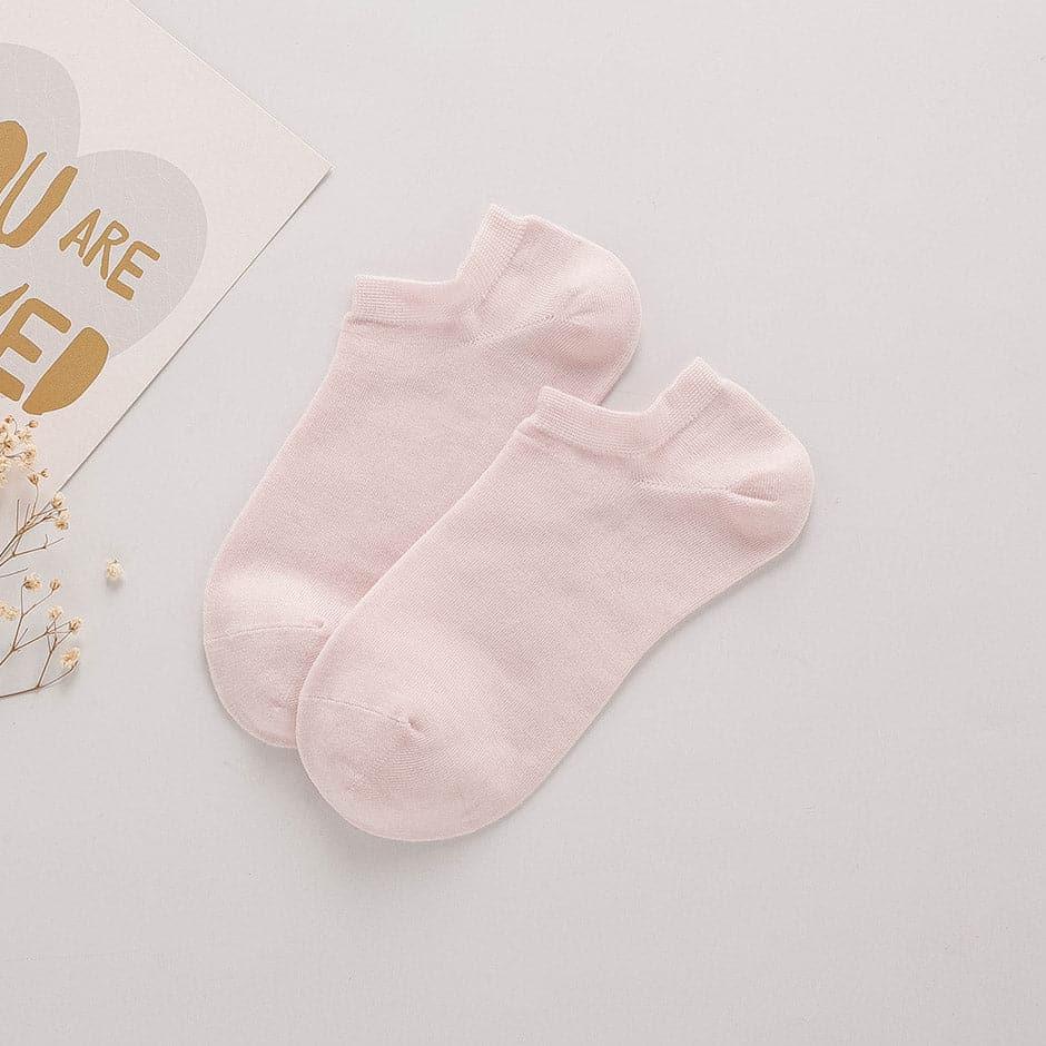 Skin-friendly Women's Silk Boat Socks Pink