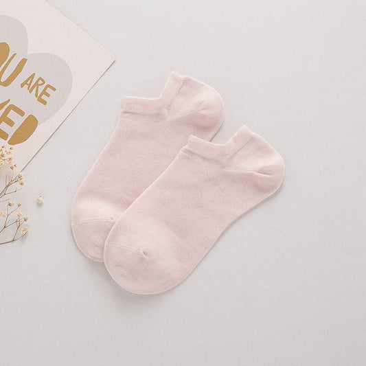 Skin-friendly Women's Silk Boat Socks Pink