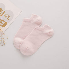 Skin-friendly Women's Silk Boat Socks Pink