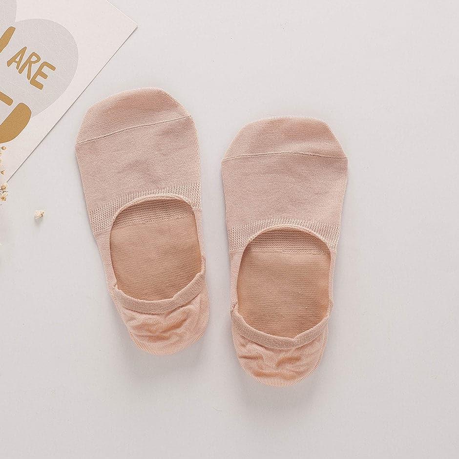 Skin-friendly Women's Silk Invisible Boat Socks Pink