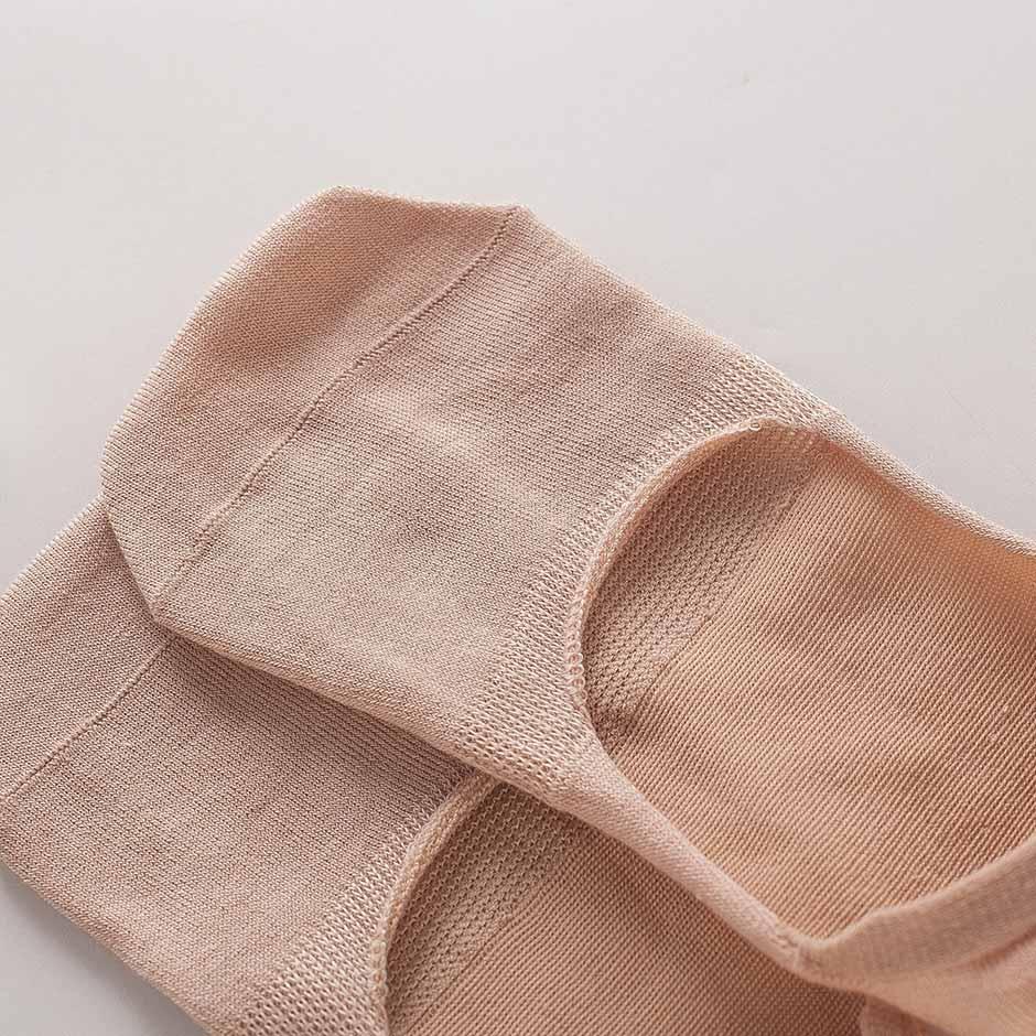 Skin-friendly Women's Silk Invisible Boat Socks Pink