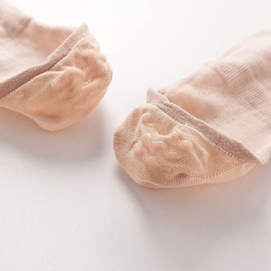 Skin-friendly Women's Silk Invisible Boat Socks Pink