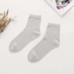 Skin-friendly Women's Silk Socks Grey