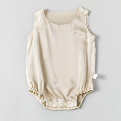 Sleeveless Baby Silk Onesies