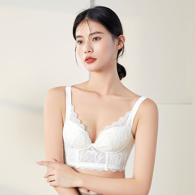Soft 100% Silk Bra for Women White