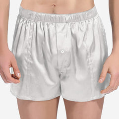 Soft Comfy Fitted Draping Silk Boxer for Men Grey