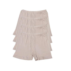 Soft Silk Knitted Boxer Shorts 4Pcs for Men Beige
