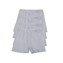 Soft Silk Knitted Boxer Shorts 4Pcs for Men Grey