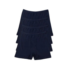 Soft Silk Knitted Boxer Shorts 4Pcs for Men Navy