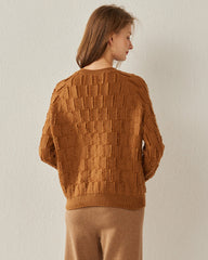 Solid Color Crew Neck Luxe Cashmere Sweater