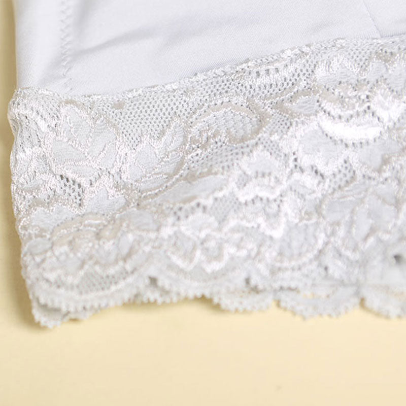 Sports Lace Breathable Silk Bra White