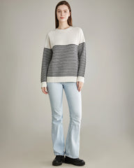 Striped Crewneck Cashmere Sweater