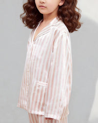 Kid's Stripe Silk Pajama Set