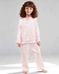 Kid's Stripe Silk Pajama Set