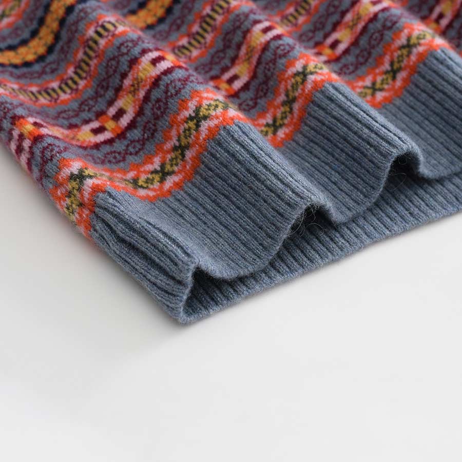 Striped Round Collar Cashmere Sweater