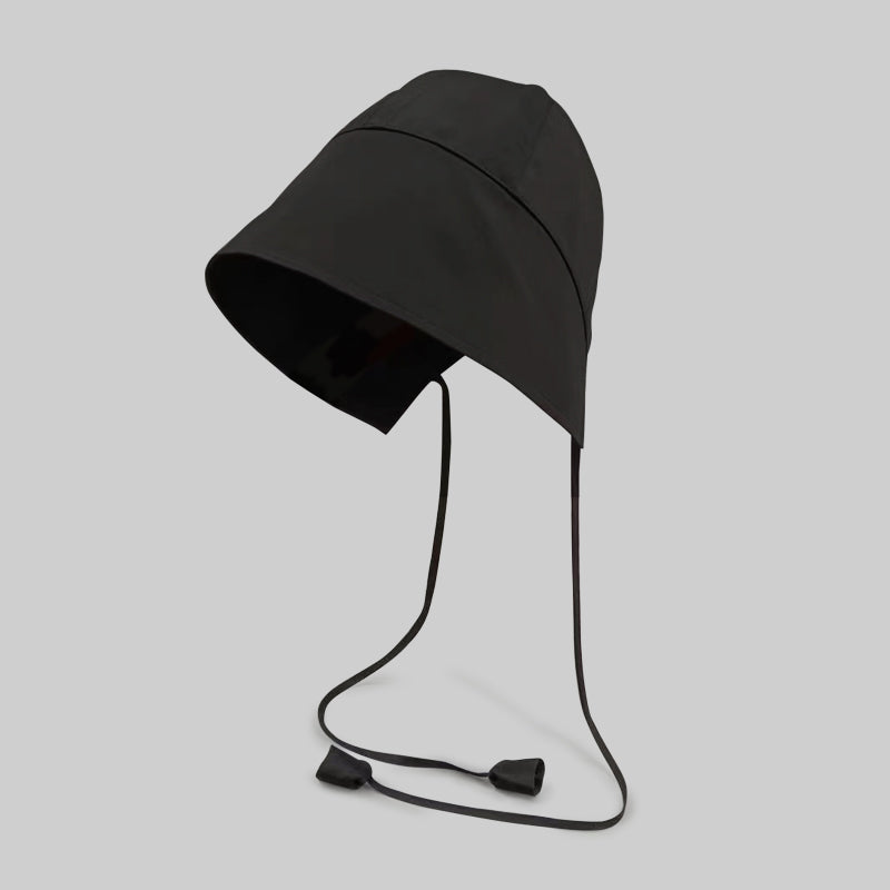 Summer 22Momme Silk Sunscreen Fisherman Hat Black