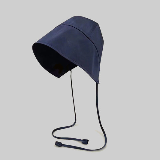 Summer 22Momme Silk Sunscreen Fisherman Hat Navy