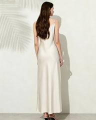 Triacetate Dress with Silk Chiffon Shawl