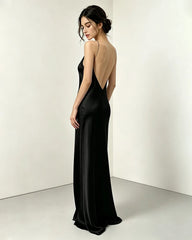 Triacetate Halter Maxi Dress with Silk Lining