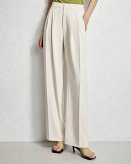 Triacetate Silk Lined Straight Leg Pants