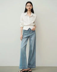 Triacetate Tailored Button Up Blouse