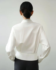 Triacetate Tailored Button Up Blouse