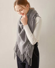 Triangular Tassel Cashmere Scarf