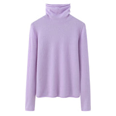 Turtleneck Cashmere Sweater Purple