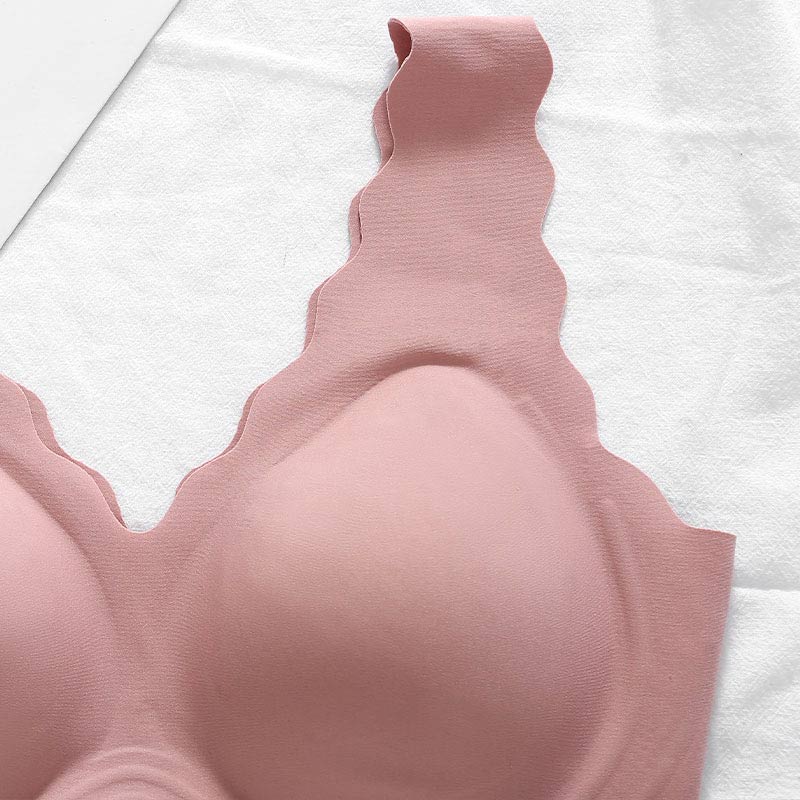 Unblemished One-Piece Silk Underwear Bra Pink