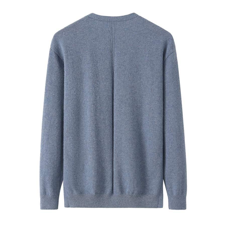 V-Neck Women Cashmere Sweater Blue