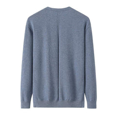 V-Neck Women Cashmere Sweater Blue